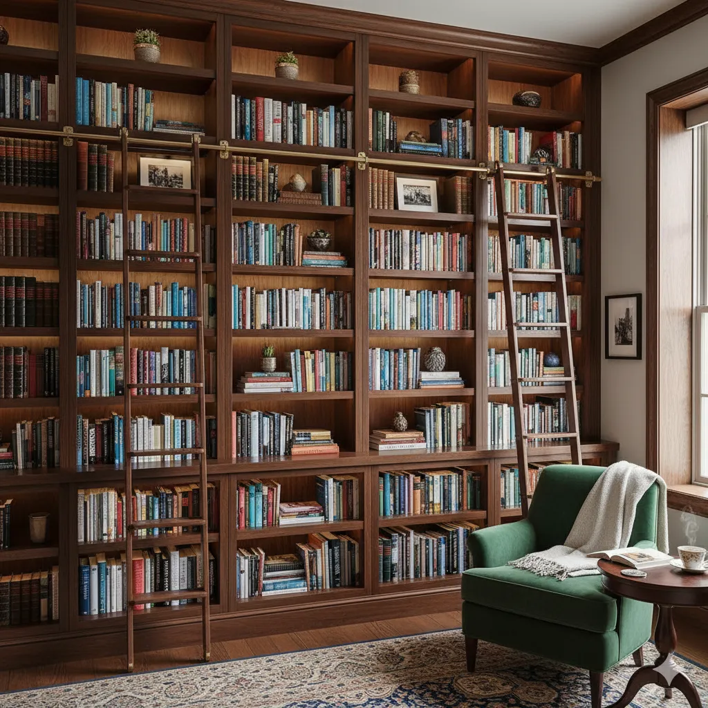 Floor to Ceiling Bookcase System